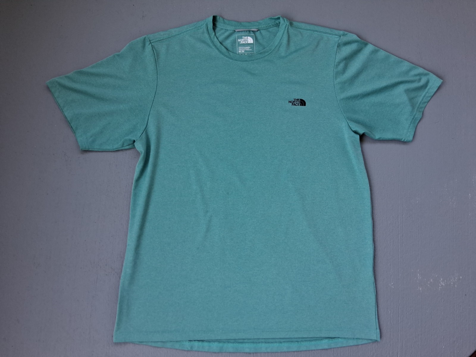 Men The North Face Crewneck T Shirt M Turquoise Breathable Lightweight Comfy