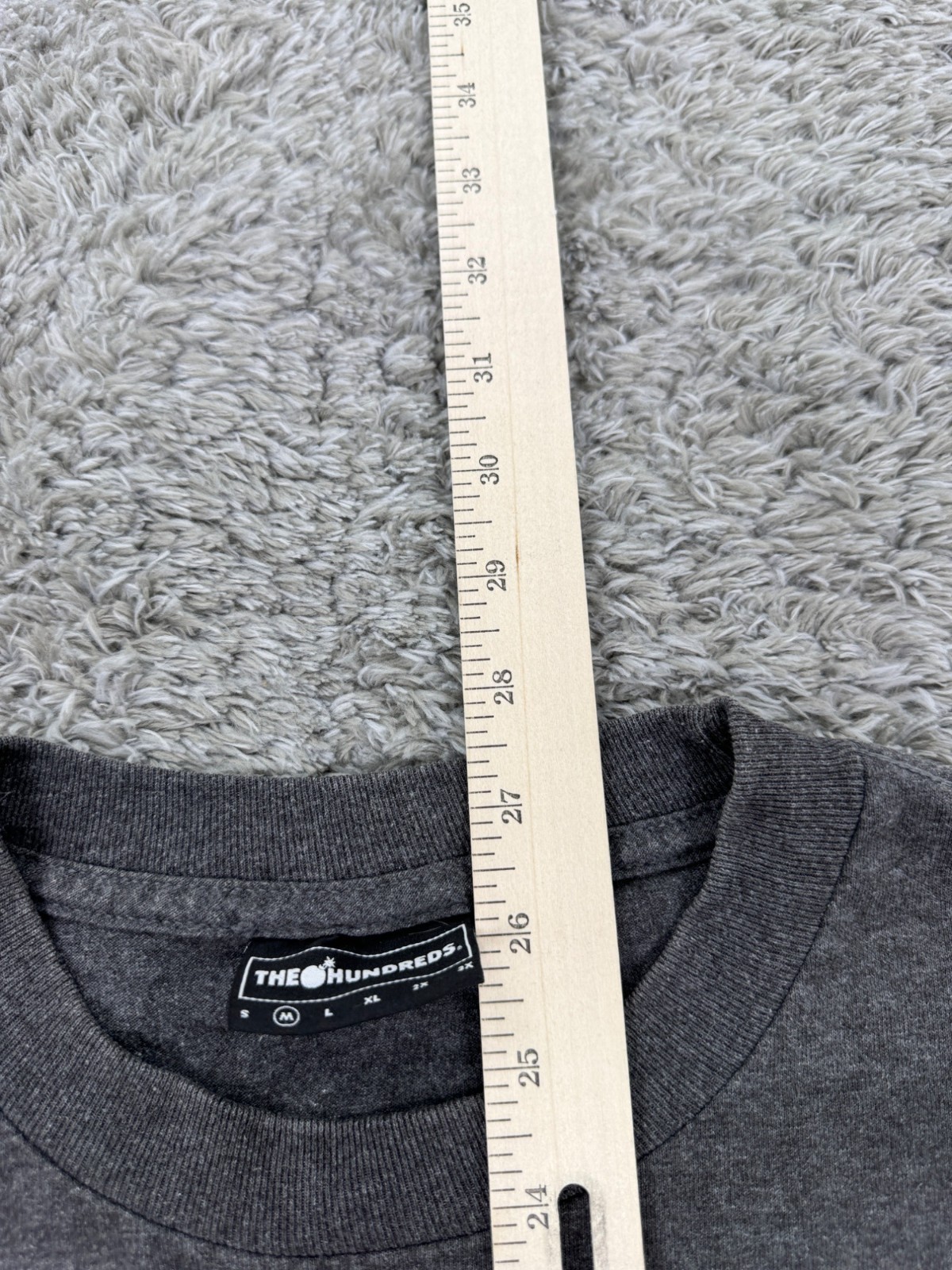 The Hundreds Shirt Men Medium Gray Graphic OG Bomb Logo Grudge Crewneck Y2K