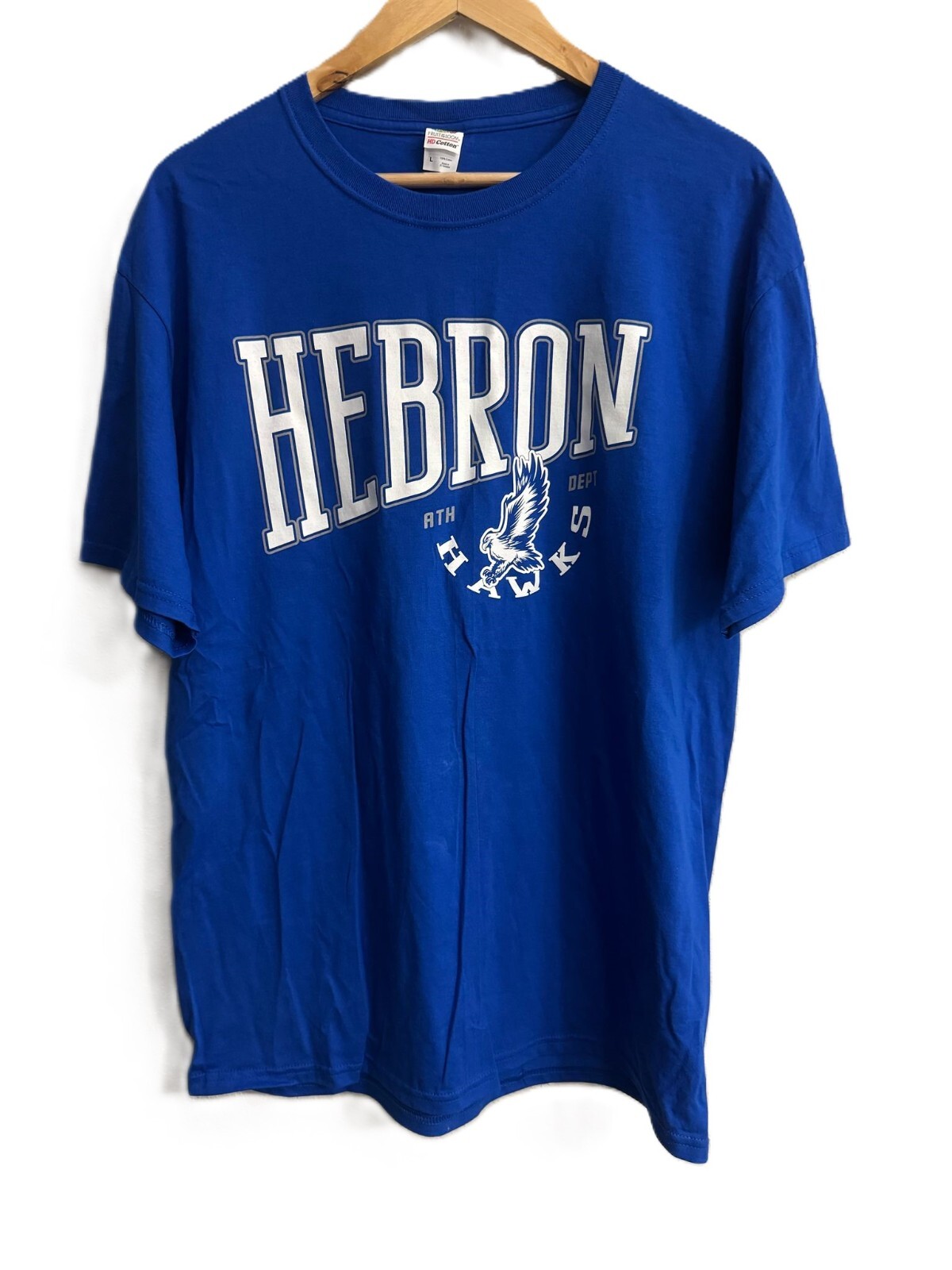 Fruit Of The Loom Short-sleeve Mens Graphic Print Casual T-shirt Sz L Ultra Blue
