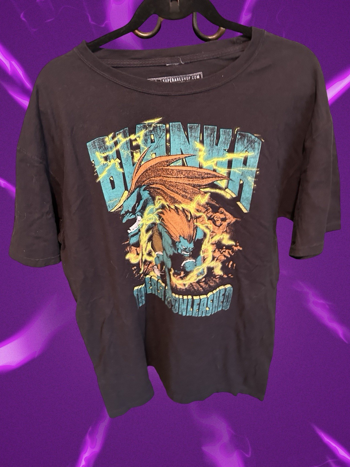 Superare Blanka Beast Unleashed Street Fighter T-shirt Size Large