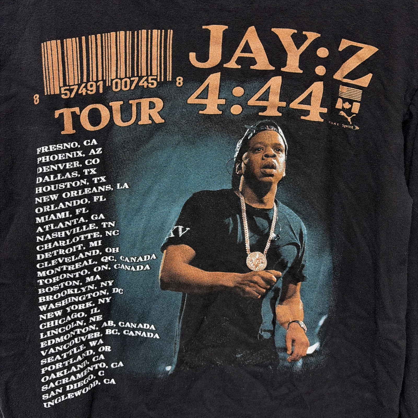 Jay-Z 4:44 Tour longsleeve TShirt Concert Rap Hip Hop Music Merch Gemrock Sz M