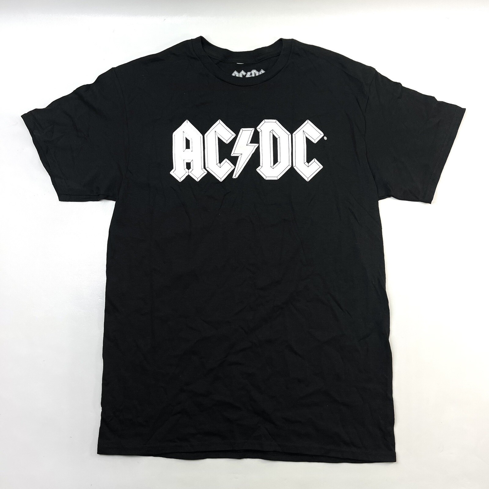 AC/DC Solid Graphic Rock Band Black T-Shirt Men’s Size M Casual