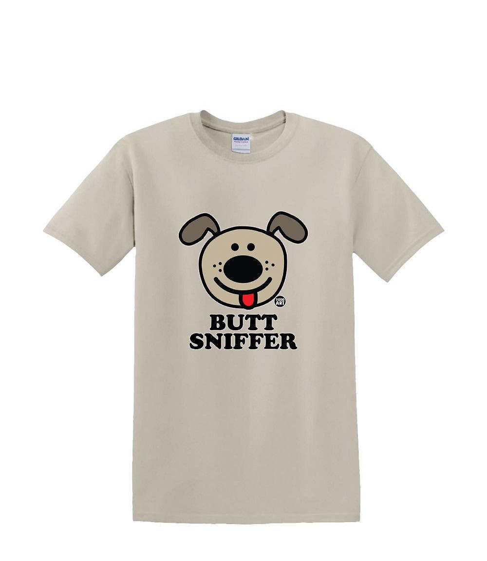 S to 2XL 3XL – BUTT SNIFFER dog – funny pet classic fun adult