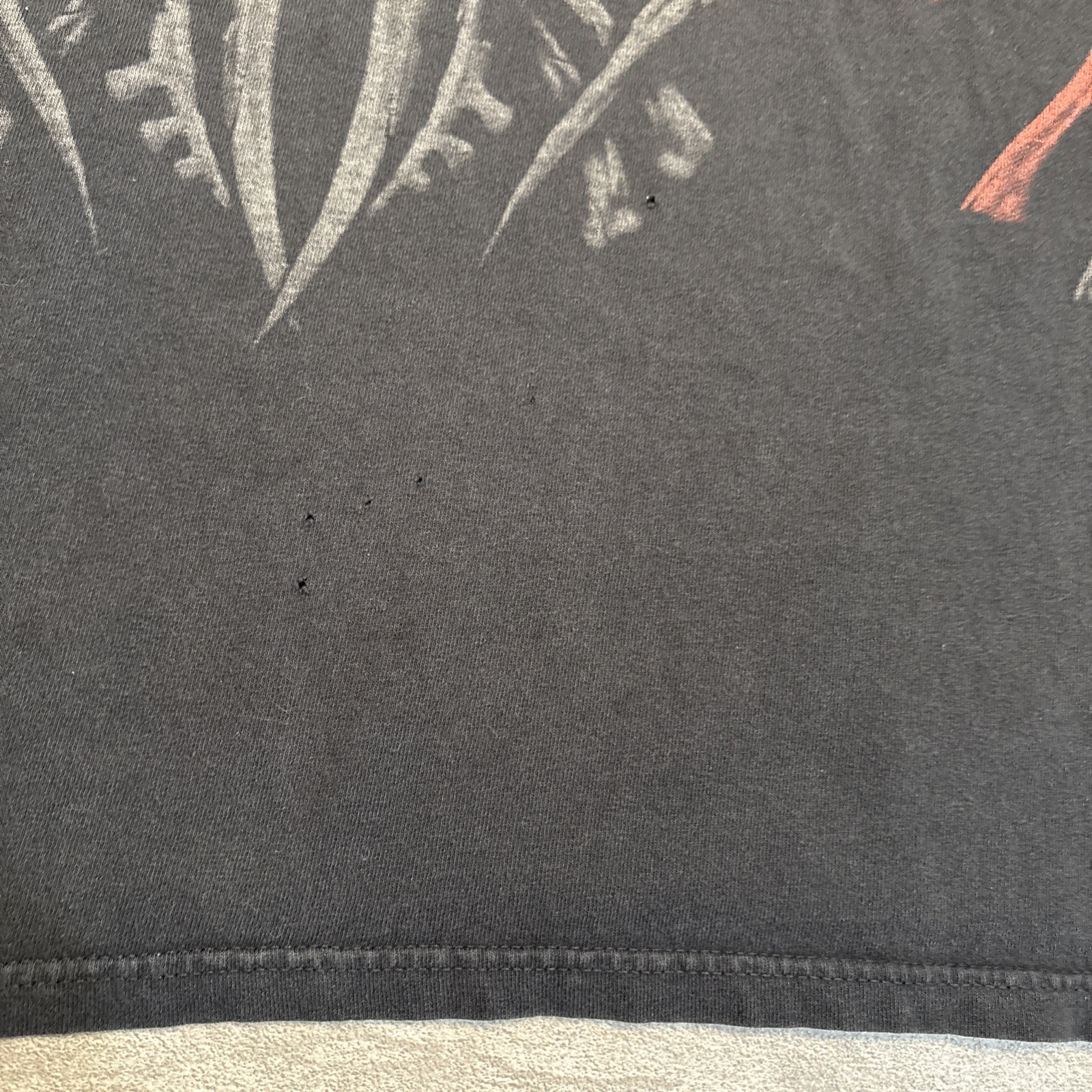 VTG Skulls Skeleton T-Shirt Mens XL Black Hardcore AOP Y2K Skater Grunge Street