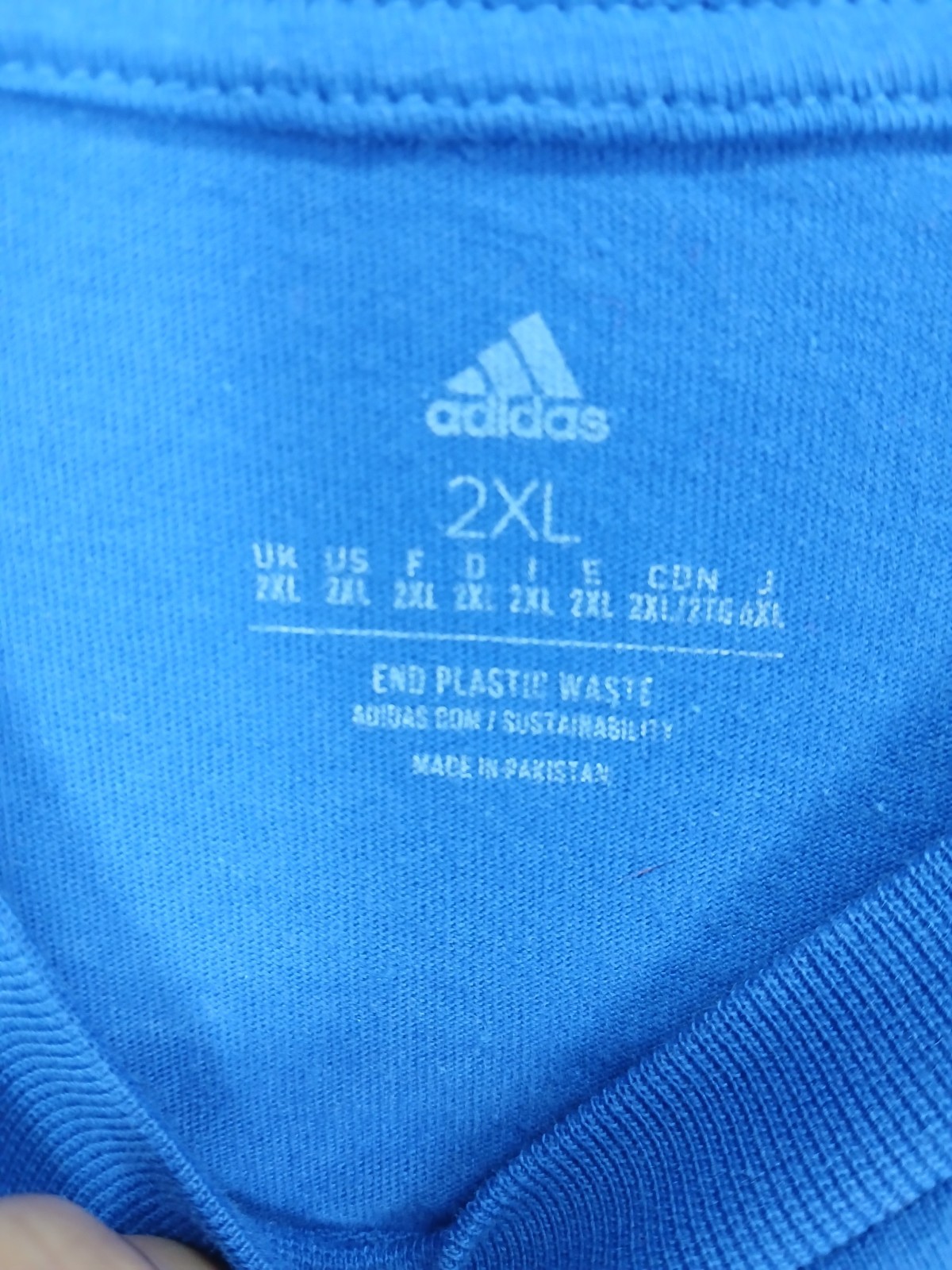 Adidas Men’s 2X Crew Neck T-Shirt Multi Sport Team Royal Blue