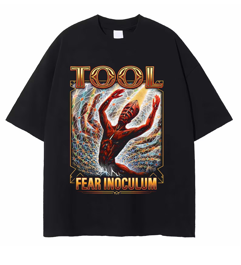 Vintage Tool Band T-Shirt Fear Inoculum Shirt Lateralus Metal Music Tee