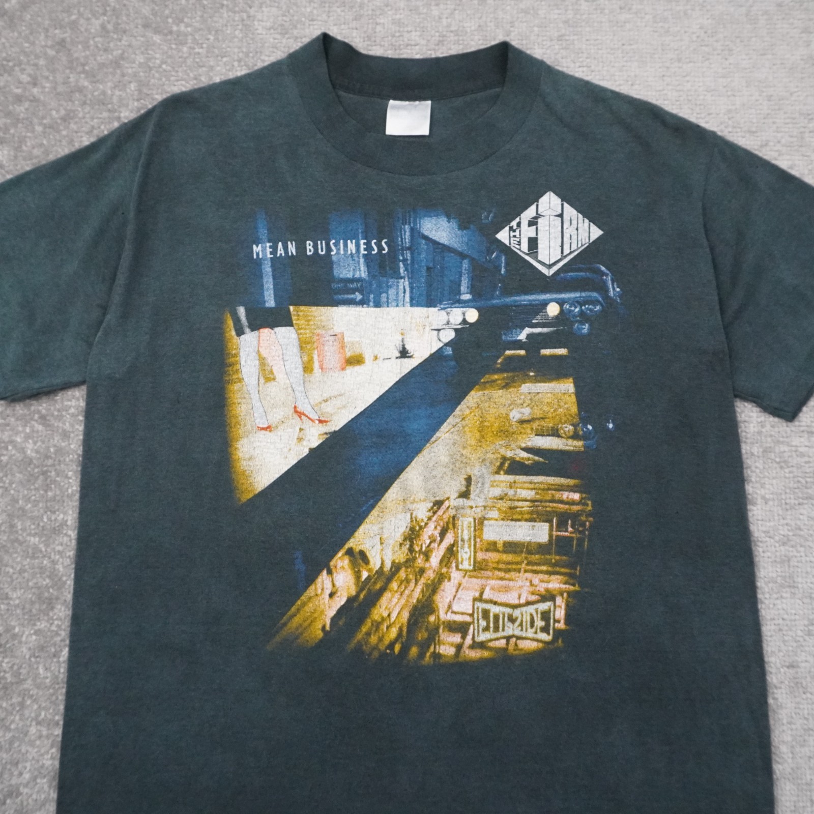 Vintage The Firm Mean Business Tour Music Mens XL Black Short Sleeve T-Shirt