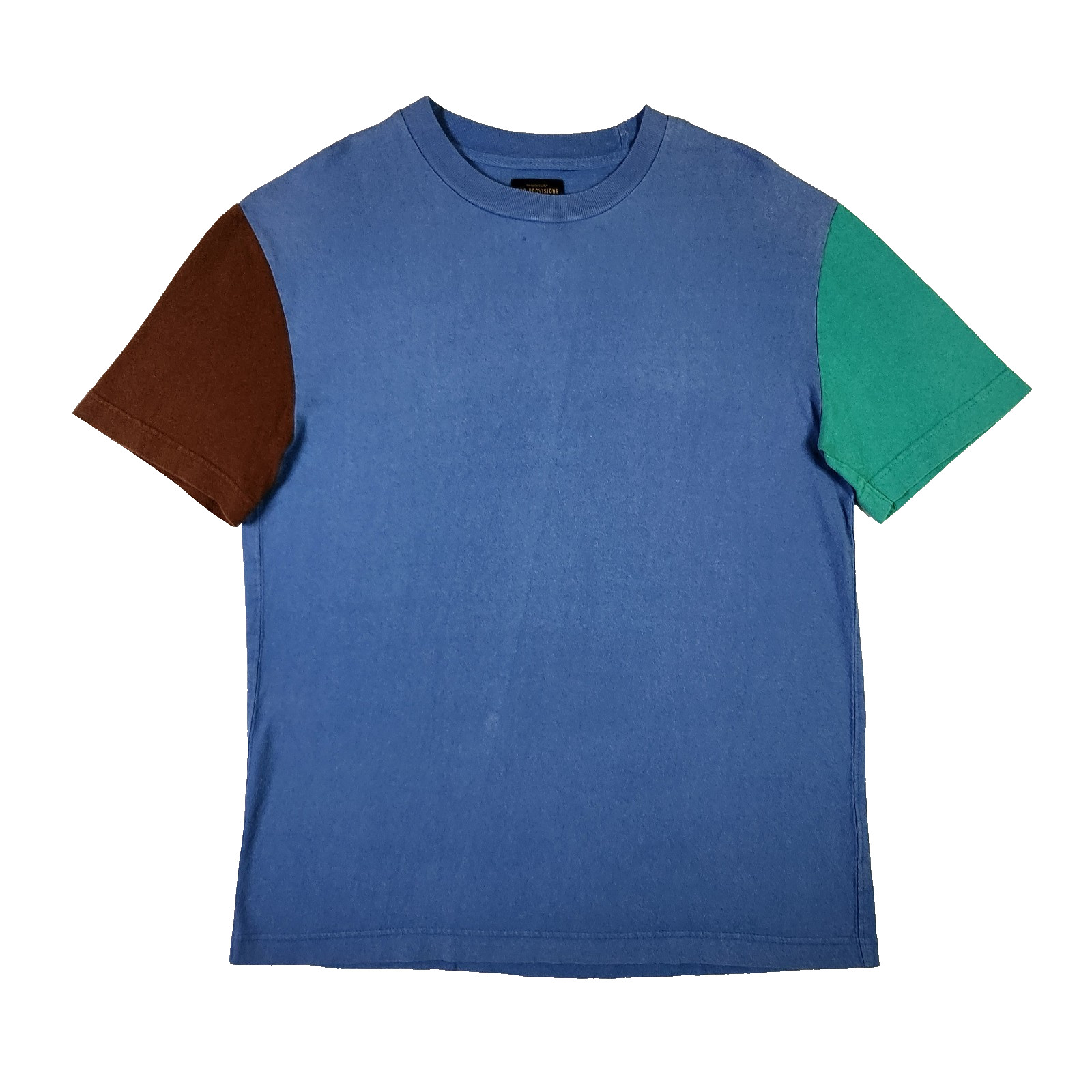Vintage 90s Colorblock T-shirt Mens Medium Tri-Color Retro Crew Neck Tee Unisex