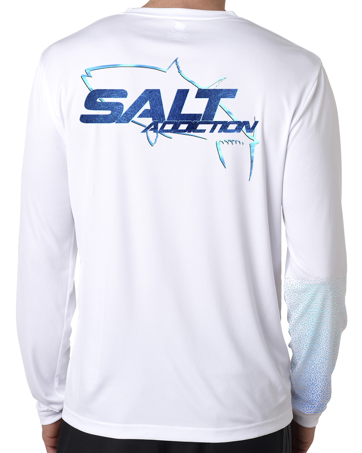 Salt Addiction long sleeve microfiber saltwater fishing t shirt uv upf 50+ Logo