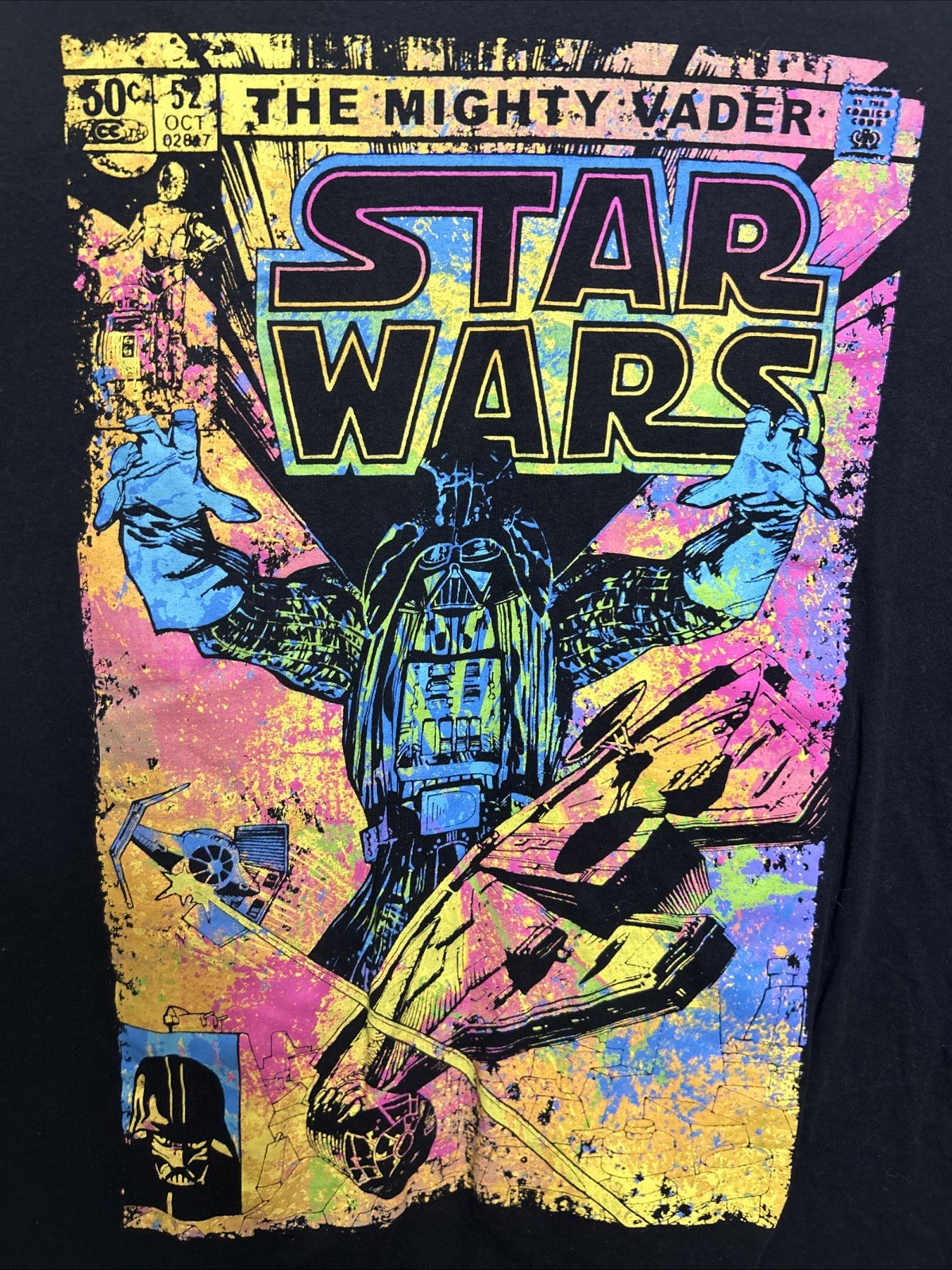 Star Wars “The Mighty Vader” Comic Book Theme T-Shirt Size M