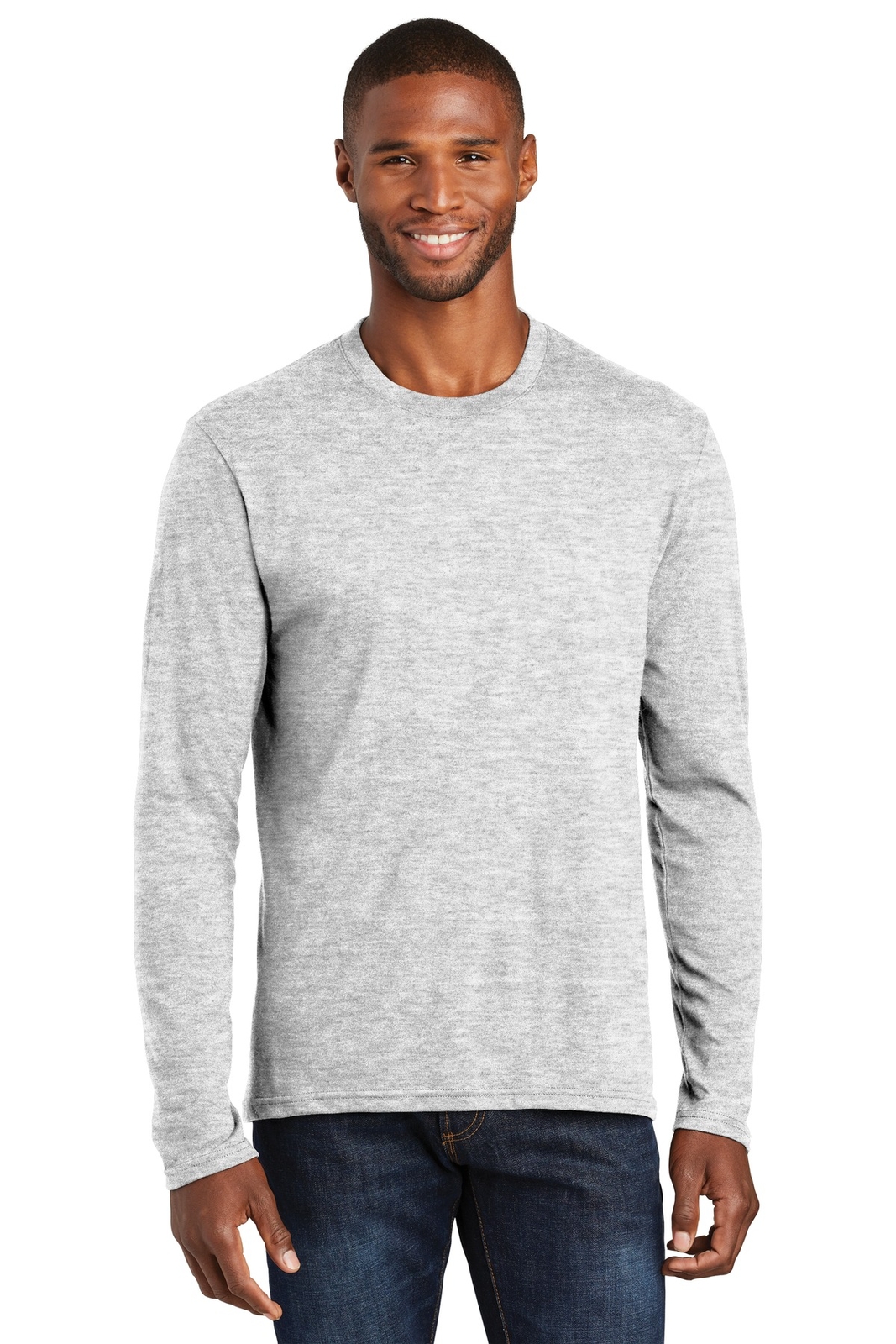 Port & Company Mens Long Sleeve Fan Favorite Blend Crew Neck T-Shirt PC455LS