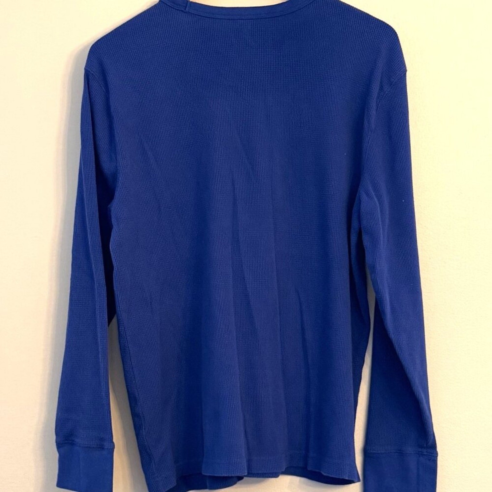 Old Navy Men’s Royal Blue Waffle Knit Thermal Long Sleeve Shirt