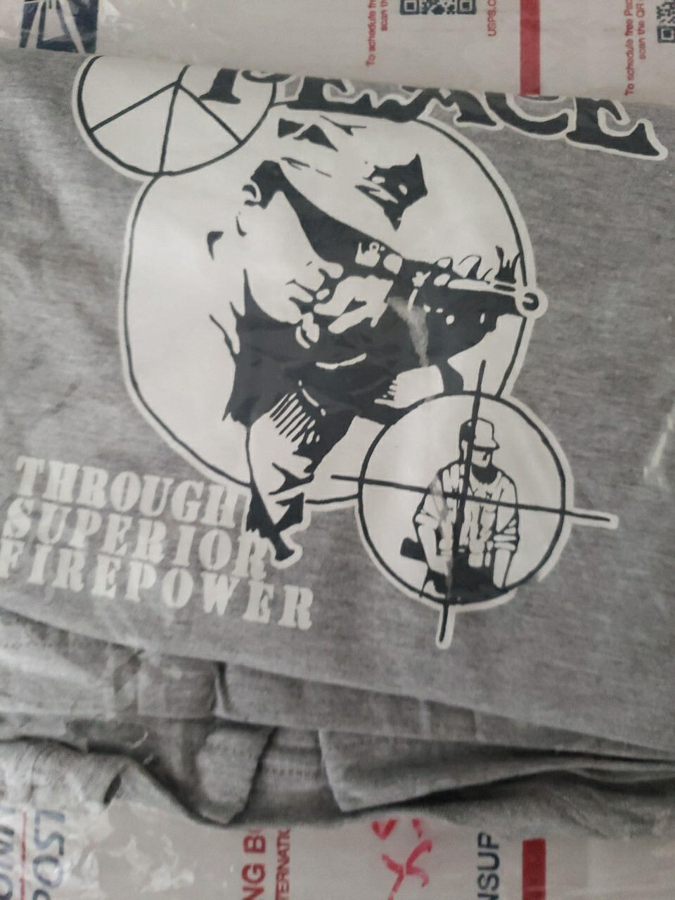 PEACE THROUGH SUPERIOR FIREPOWER gun rights Mens 2xl T-Shirt Trl4#318