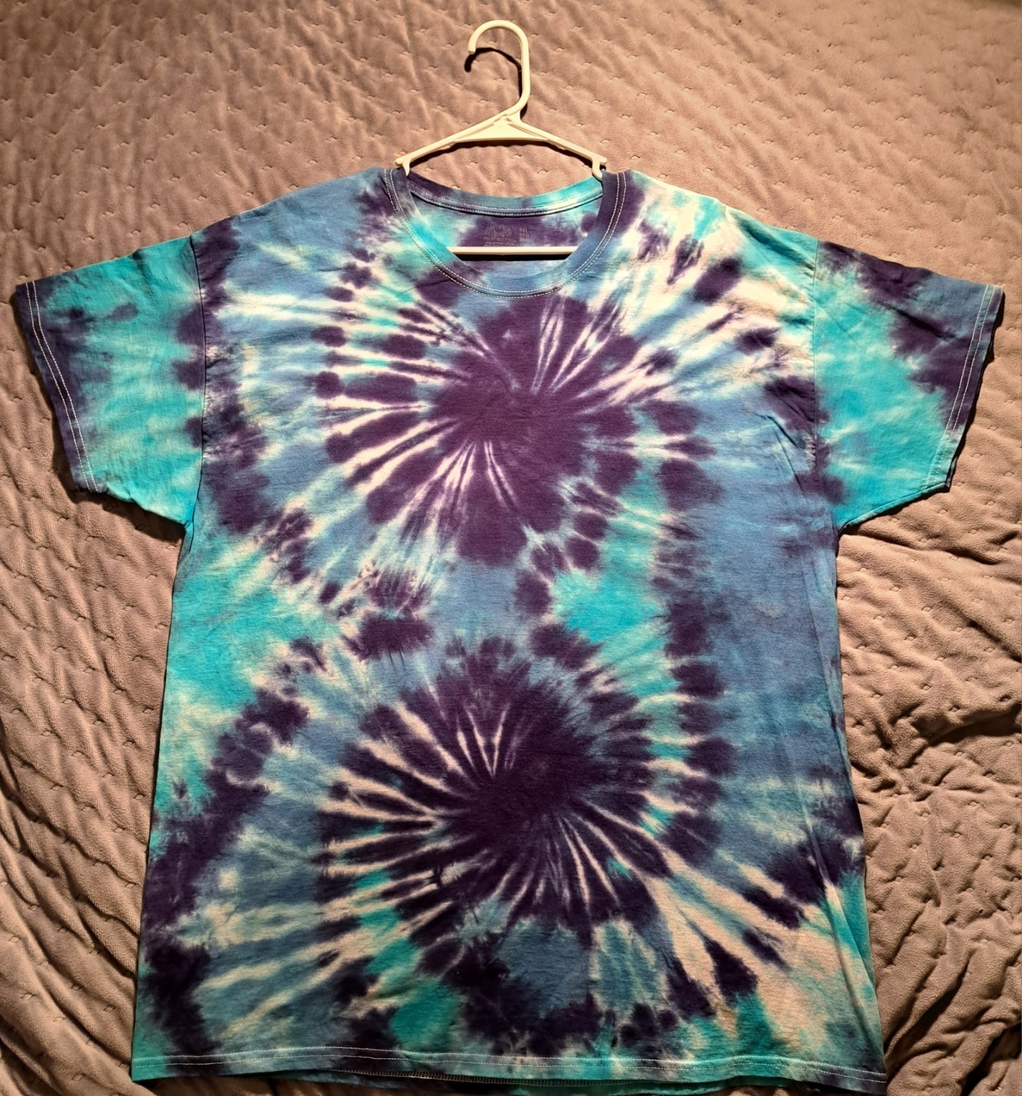 Unique Handmade 2XL 100 % Cotton Fruit of the Loom Double Swirl Tye Dye Shirts