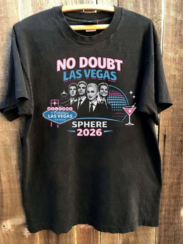 No Doubt Las Vegas Tour 2026 short sleeve black color retro T-Shirt VK11659