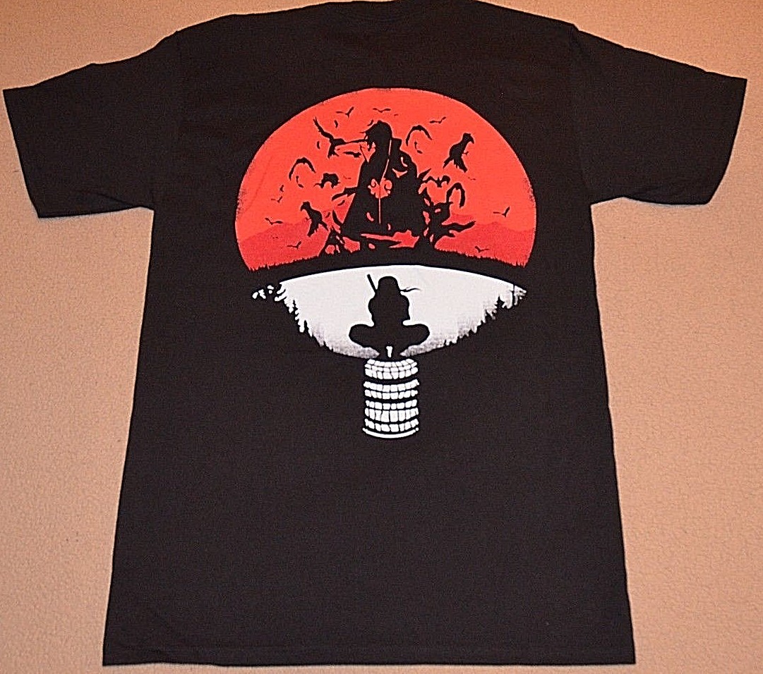 NARUTO Uchiha Clan Symbol Mash up Itachi T Shirt S M L XL ONLY Manja anime NEW