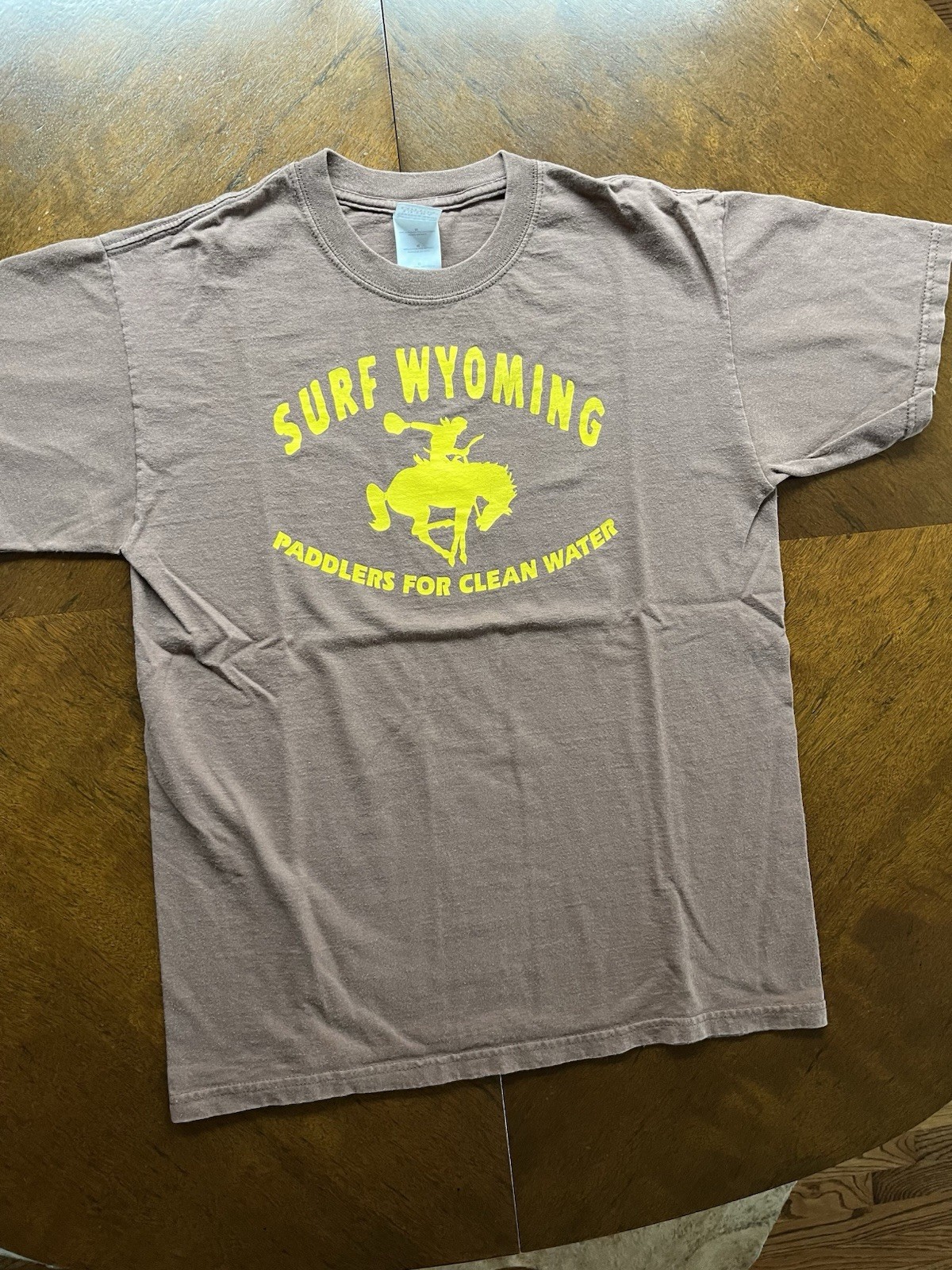 Vintage ~ Surf Wyoming Paddlers For Clean Water ~ T-shirt Mens M 100% Cotton