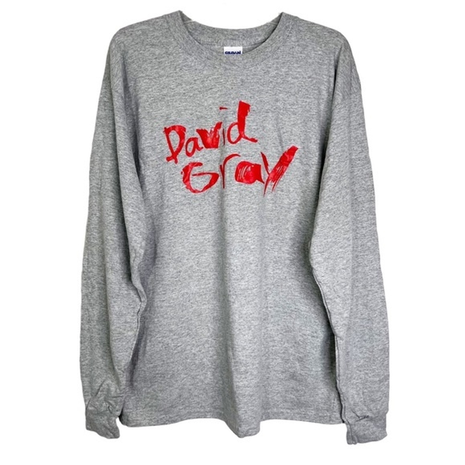 NWOT David Gray 07 Tour Long Sleeve Graphic T-Shirt in Grey Unisex Sz L