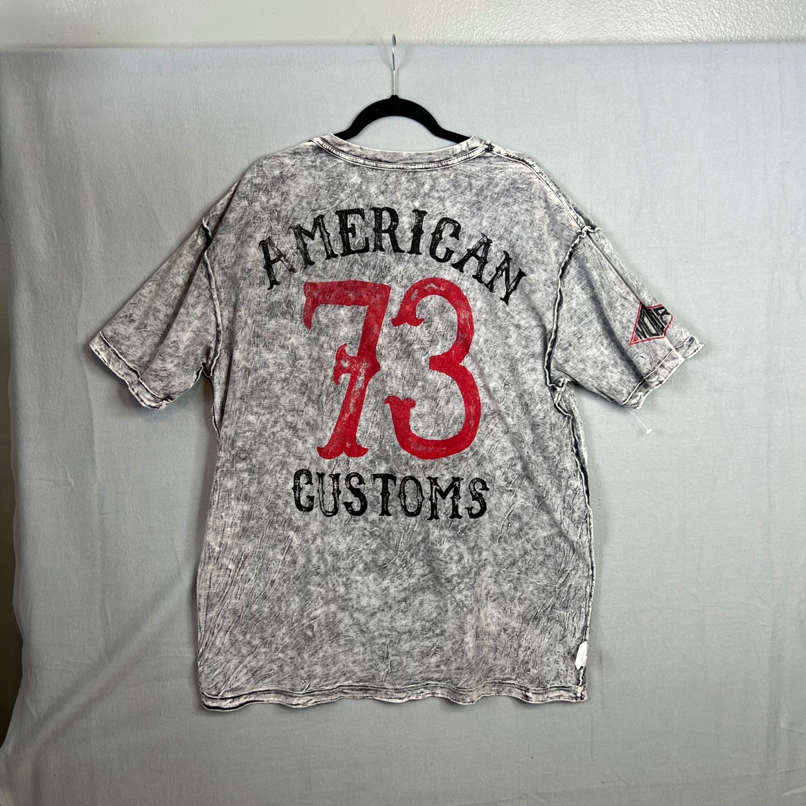 Affliction Reversible T Shirt Mens 3XL Distressed Y2K Gray Black Red Grunge NWT