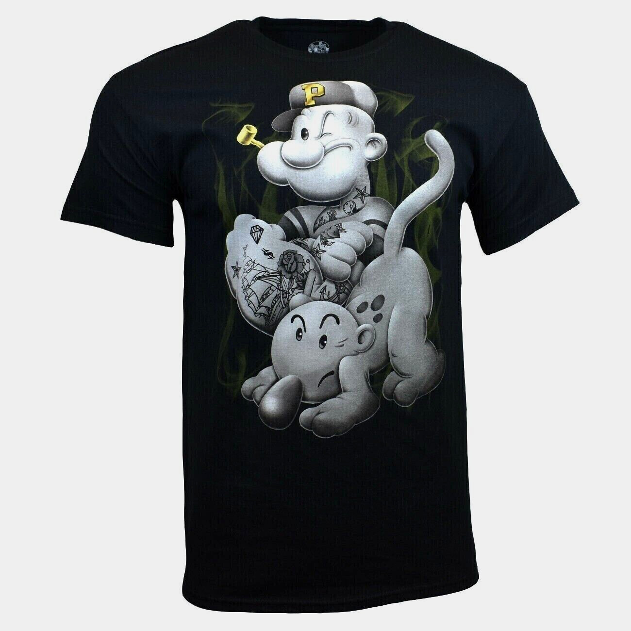 Wholesale Lot- 12 Men’s T-shirt -POPEYE The Sailor Man-Up in Smoke -NEW