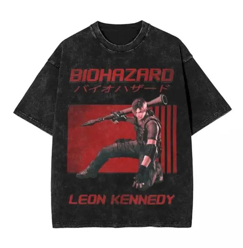 Resident Evil Biohazard Leon Kennedy Graphic Tee, Horror Game Shirt