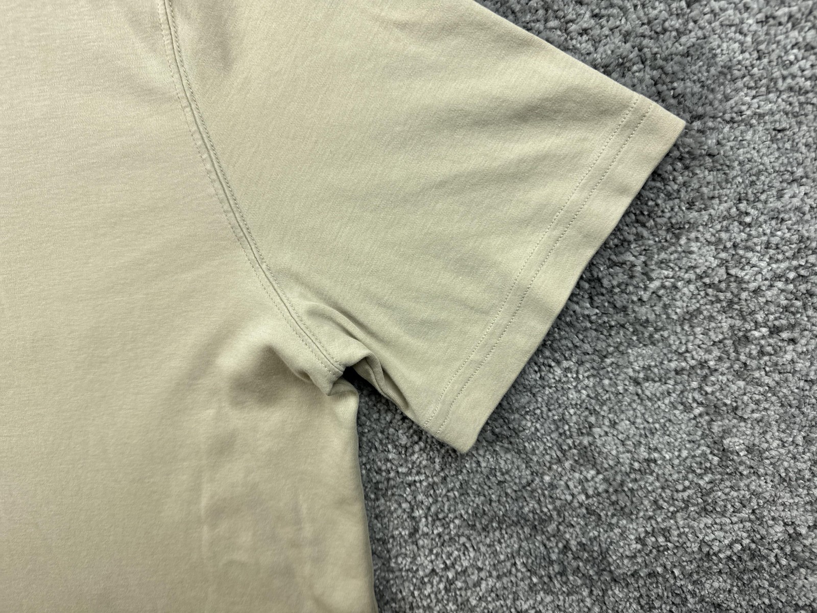 Kirkland Signature Shirt Mens 2XL Beige Pima Cotton Crew Neck Tagless Basic