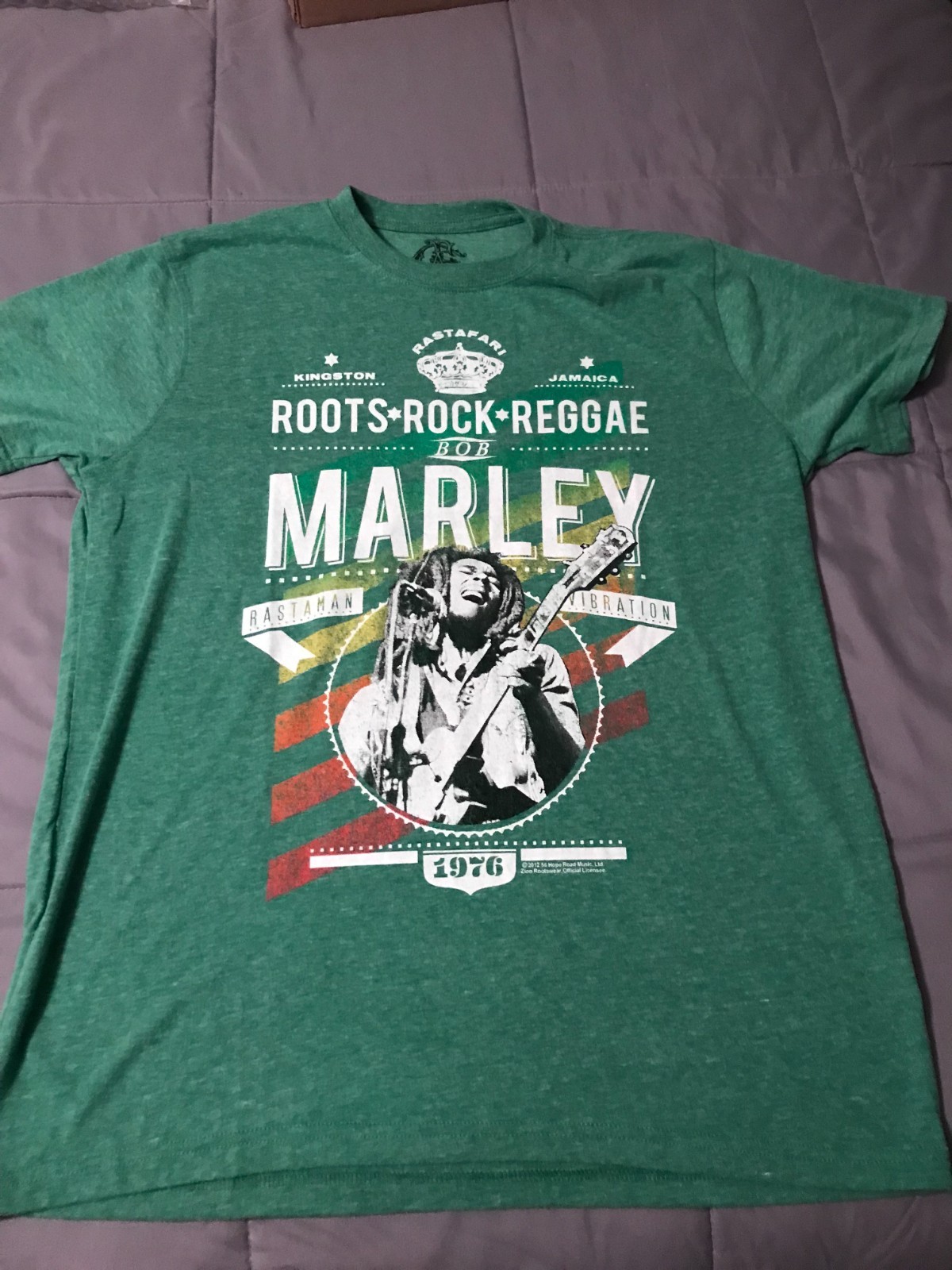 Bob Marley Roots Rock Reggae Catch A Fire Brand Short Sleeve Shirt Men’s XL