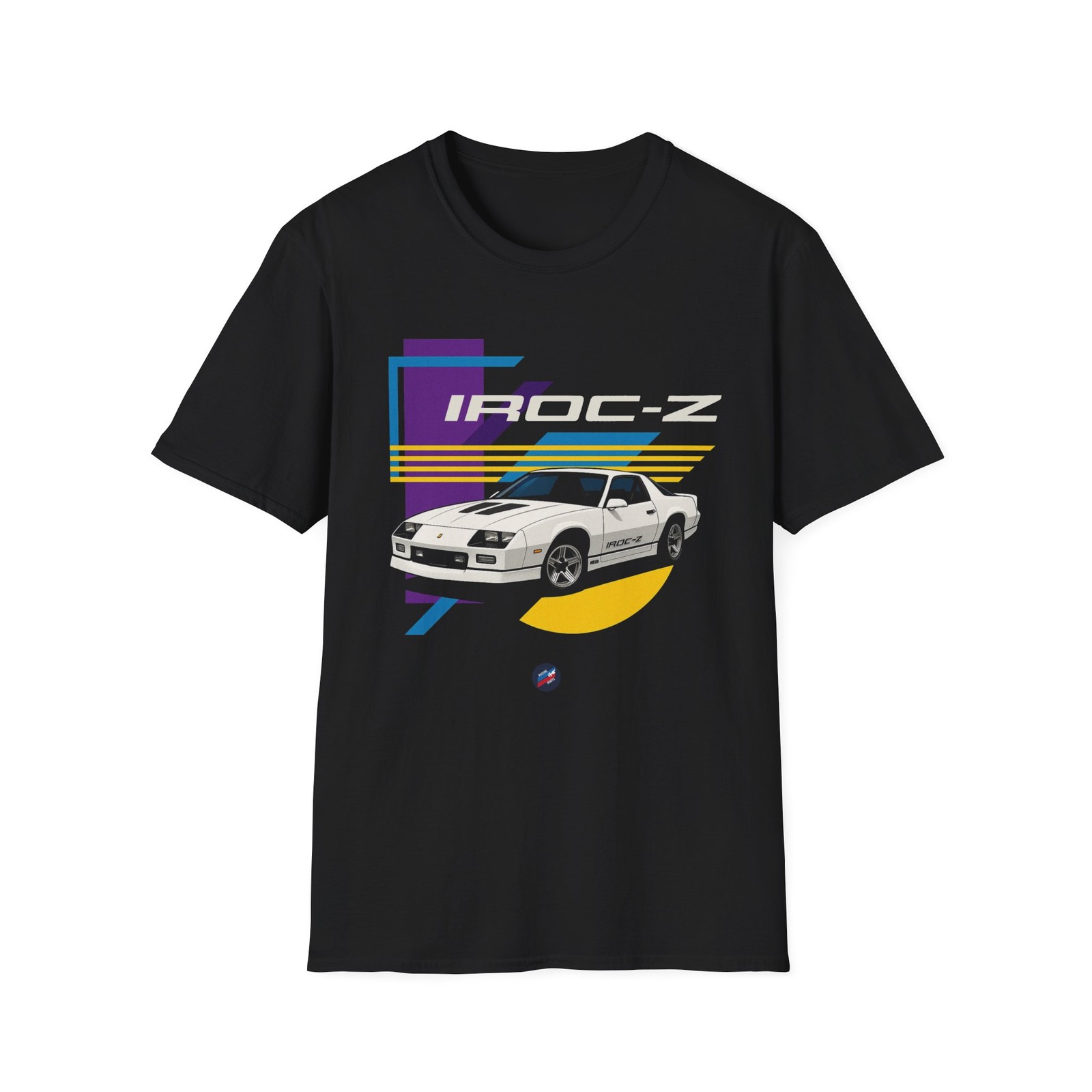1987 Camaro IROC-Z Shirt – White 3rd Gen Muscle Car Tee, 80s Retro Art