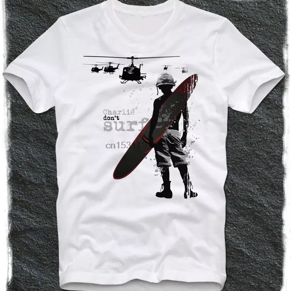 Charlie Don’t Surf Apocalypse Now Men’s White T-Shirt Size S-5XL