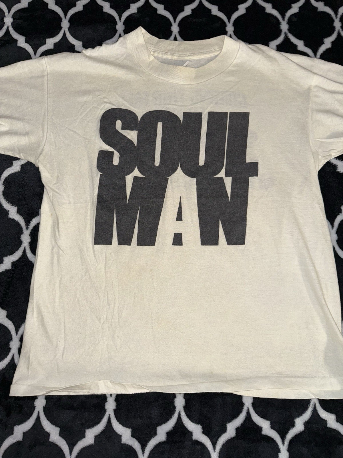 Vintage Soul Man Movie 1980s Mens T-Shirt Size Small White Music Classic Tee