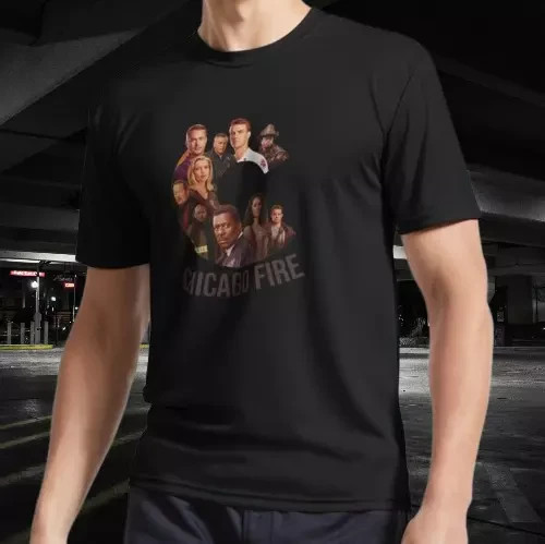 NEW SHIRT CHICAGO FIRE CHARACTERS CAST POSTER LOGO T-SHIRT USA SIZE FUNNY S-5XL