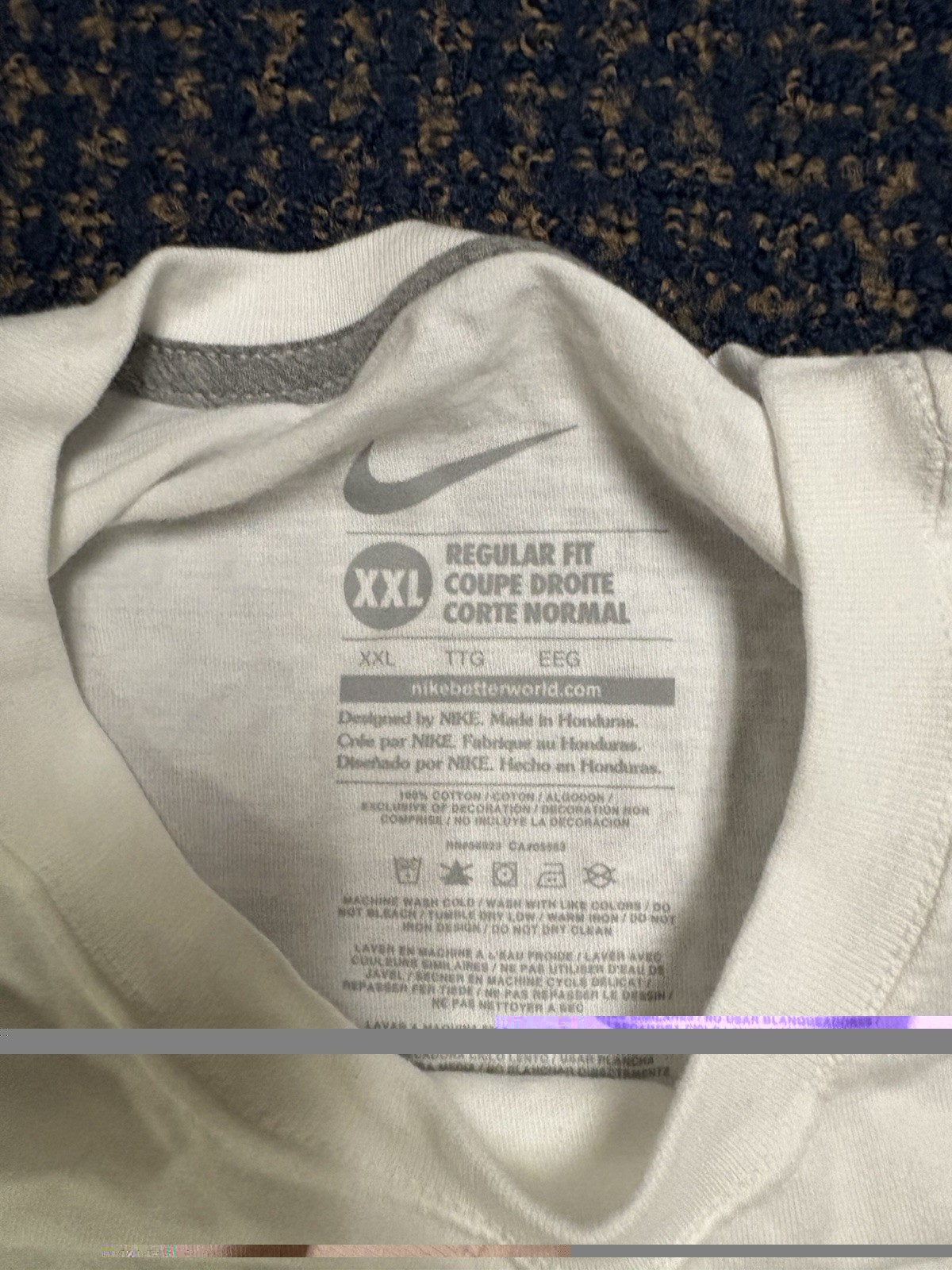 Vintage Nike Men’s White With Black Swoosh Cotton T Shirt Mens XXL NWOT