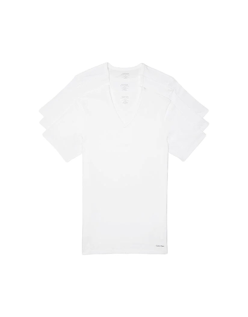 Calvin Klein Cotton Slim Fit 3-Pack V-Neck T-Shirt – NB4014