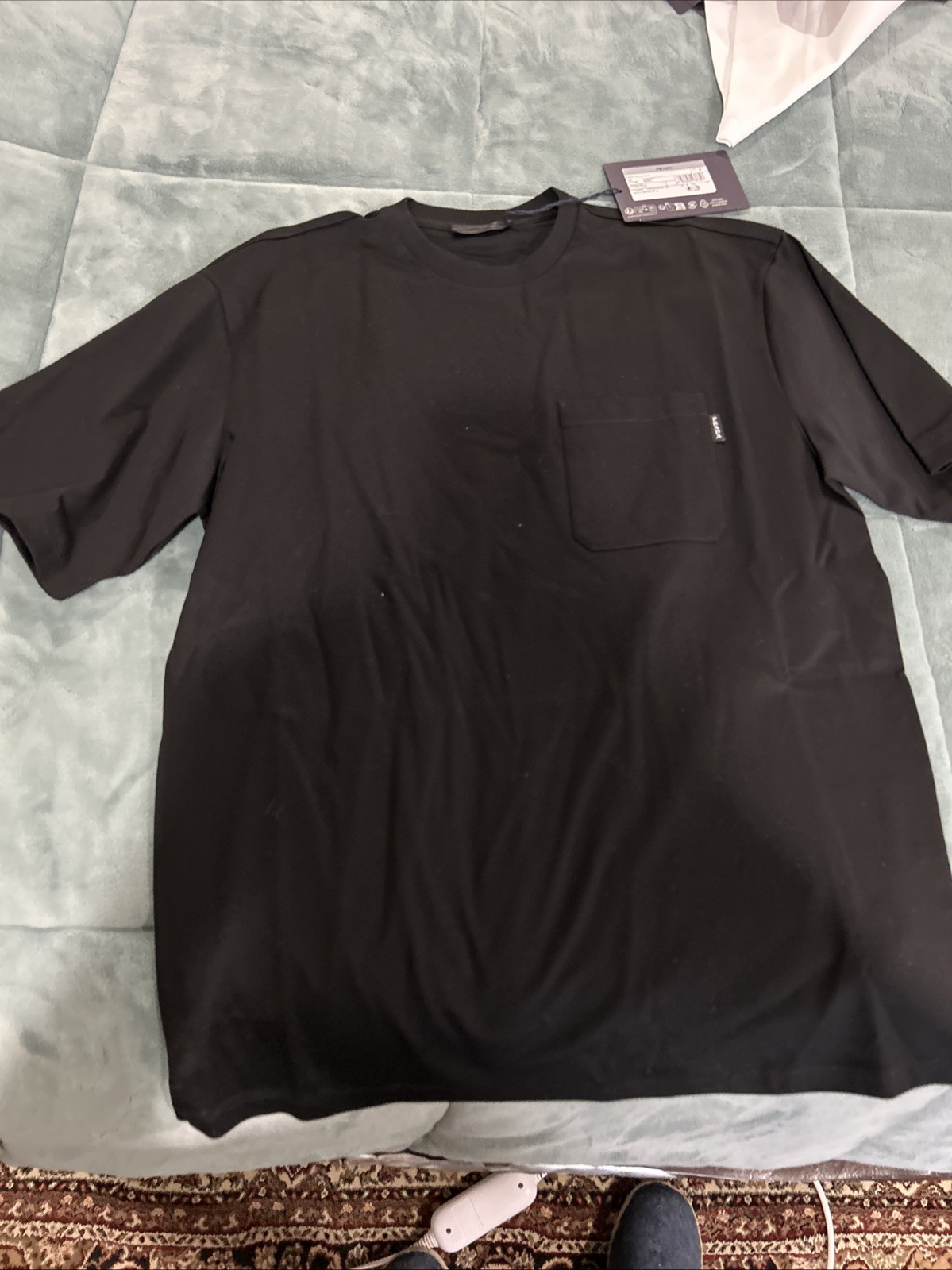 Prada Girocollo MC Jersey Shirt UJN896 Size M New With Tags Look !!! Black