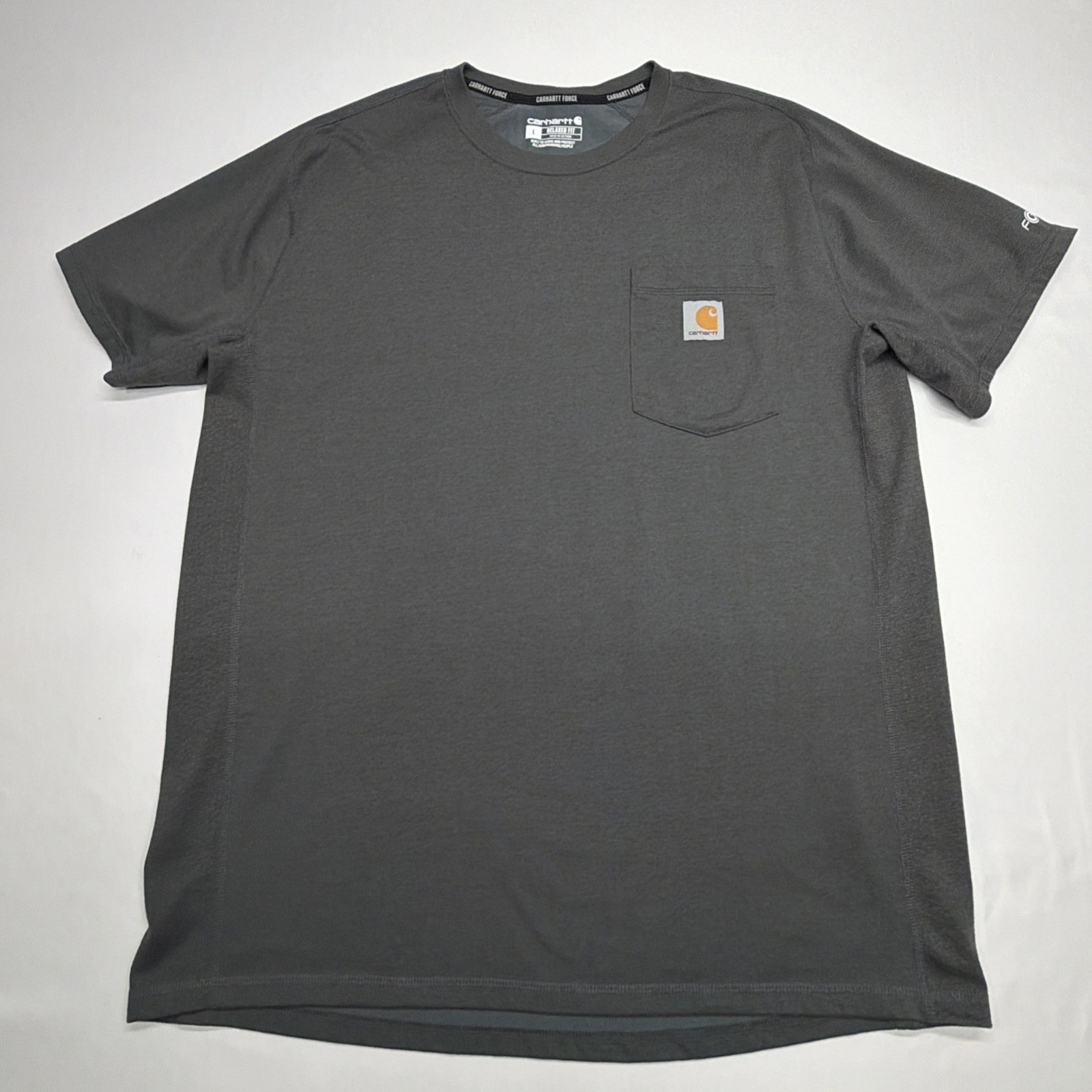 Carhartt Force Relaxed Fit Pocket T-Shirt Mens Large Carbon Heather