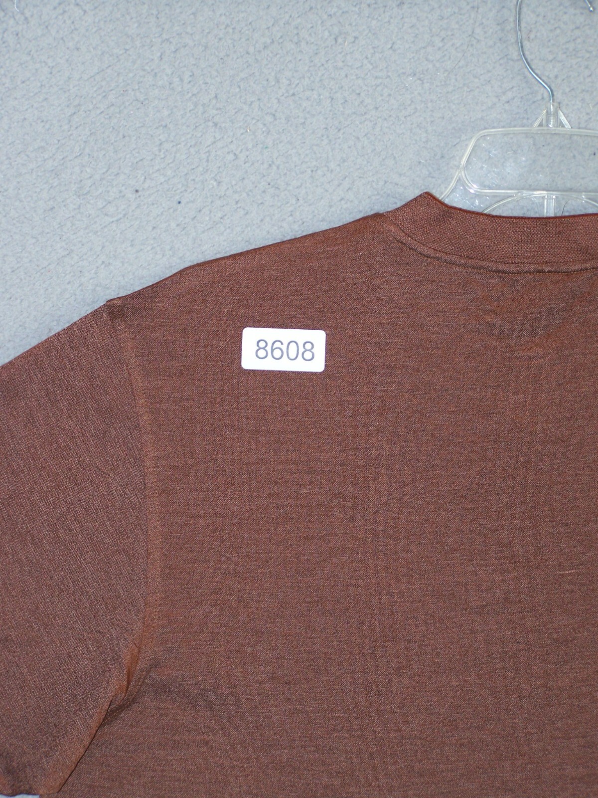 LOUIS LONG Shirt Adult XXL 2XL 54 Brown Italian Brand Classic Designer Italy Men