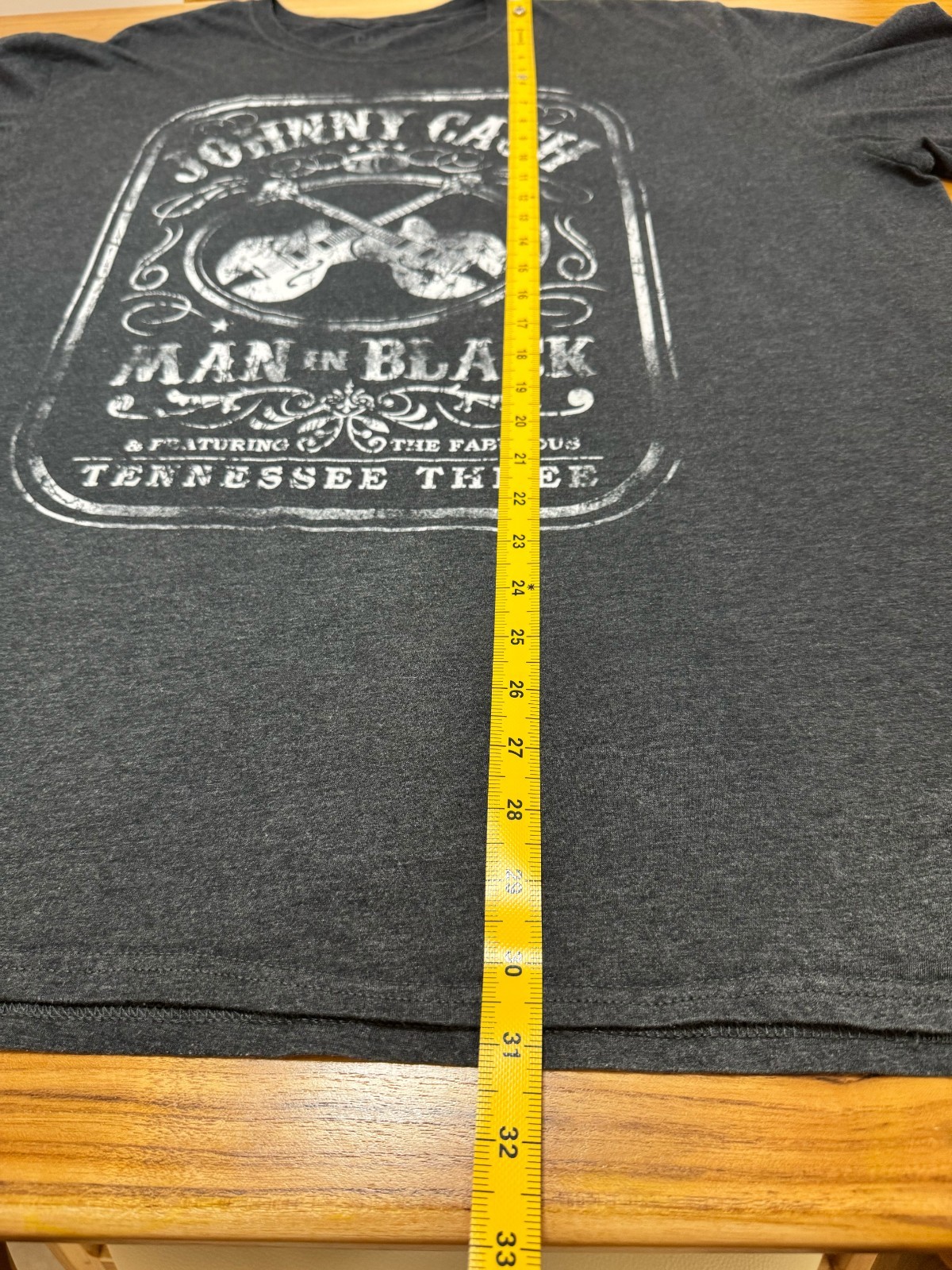 Johnny Cash Shirt 2XL XXL Charcoal Grey Man In Black Outlaw Country Music Guitar