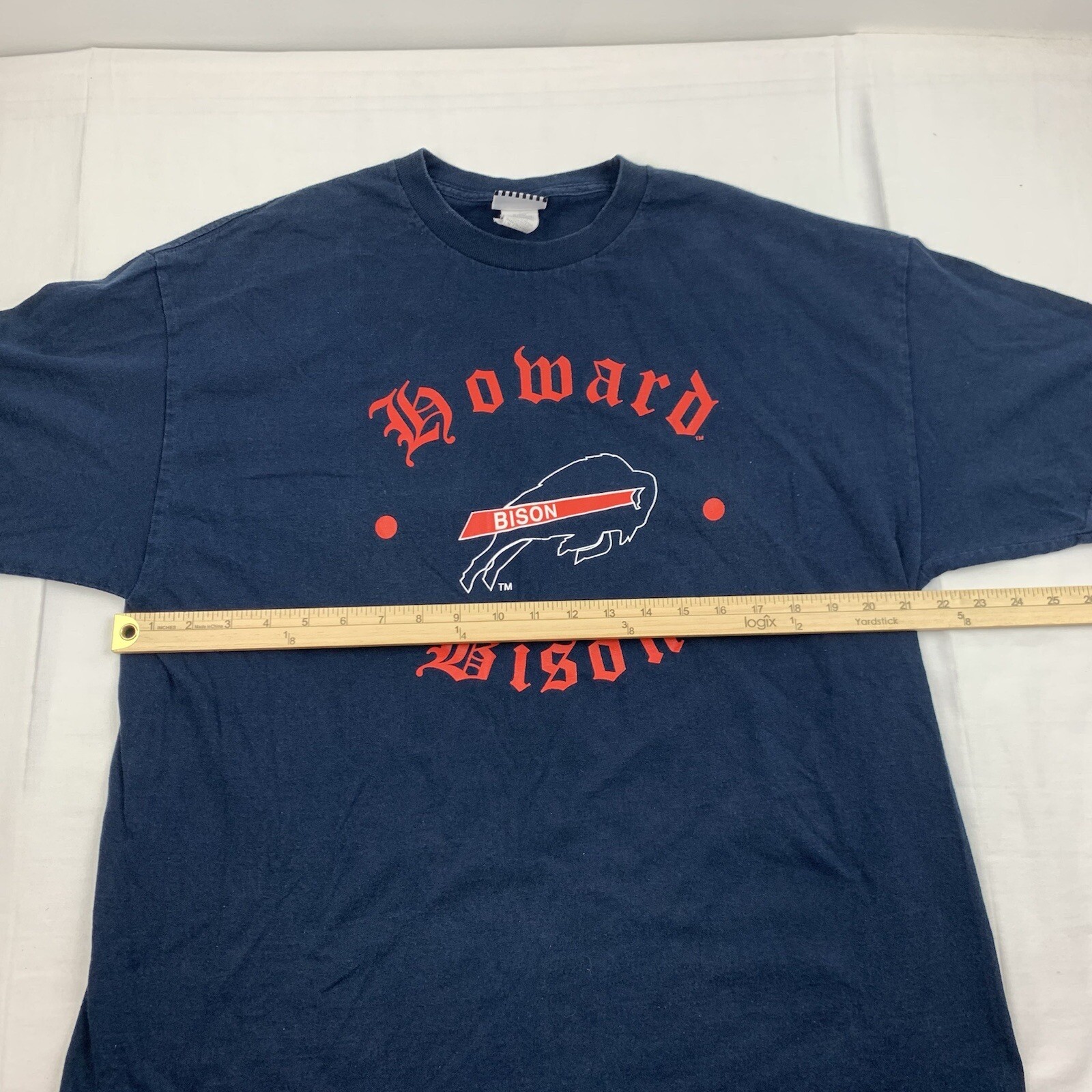 Vintage Howard Bison T Shirt Adult XL Blue College Sports School Foot Locker 90s