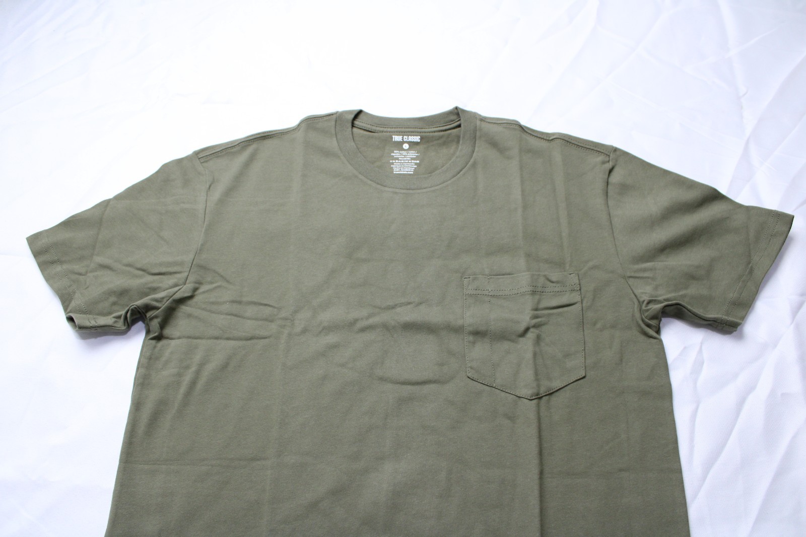 True Classic Men’s Heavyweight Pocket Crew T Shirt Assorted Colors & Sizes