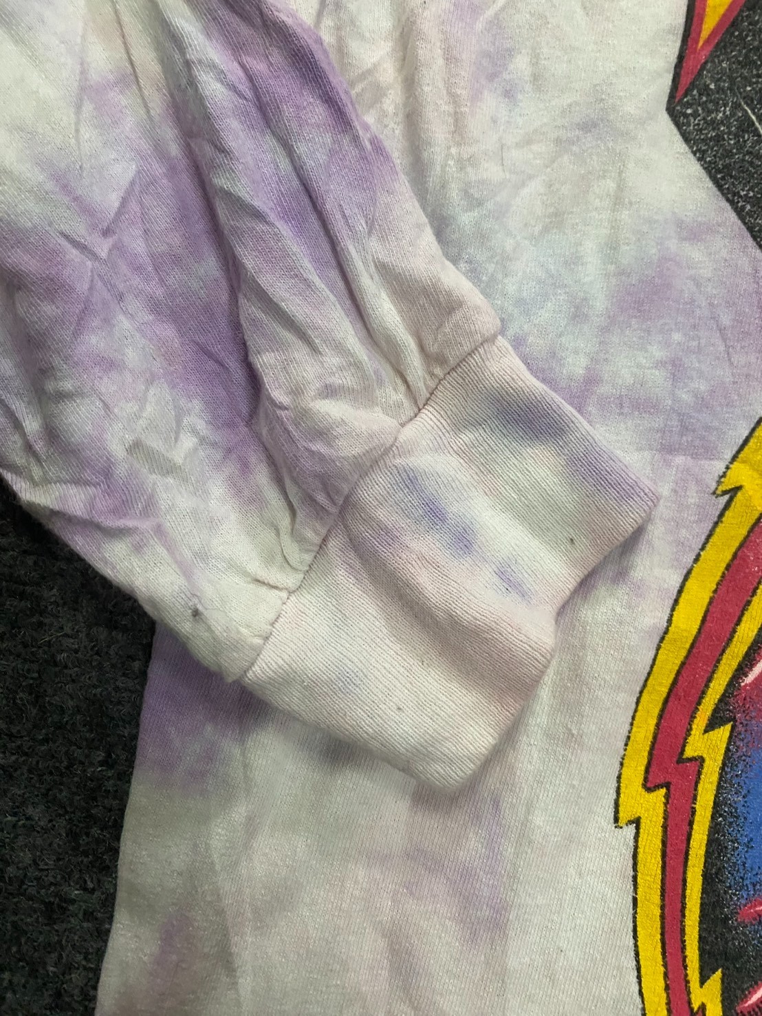 2021 Def Leppard High ‘N’ Dry Tie Dye Long Sleeve Band T-Shirt M/L Double Sided