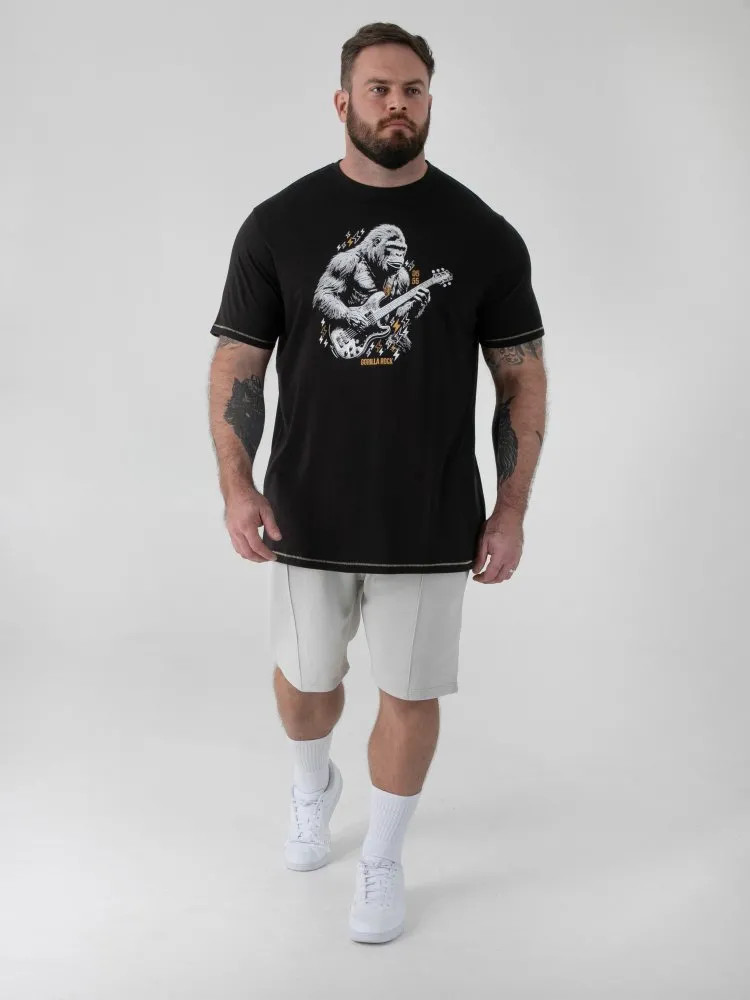 D555 Duke Big Mens Gorilla Printed T-Shirt Black Plus Size 2XL-8XL 601910