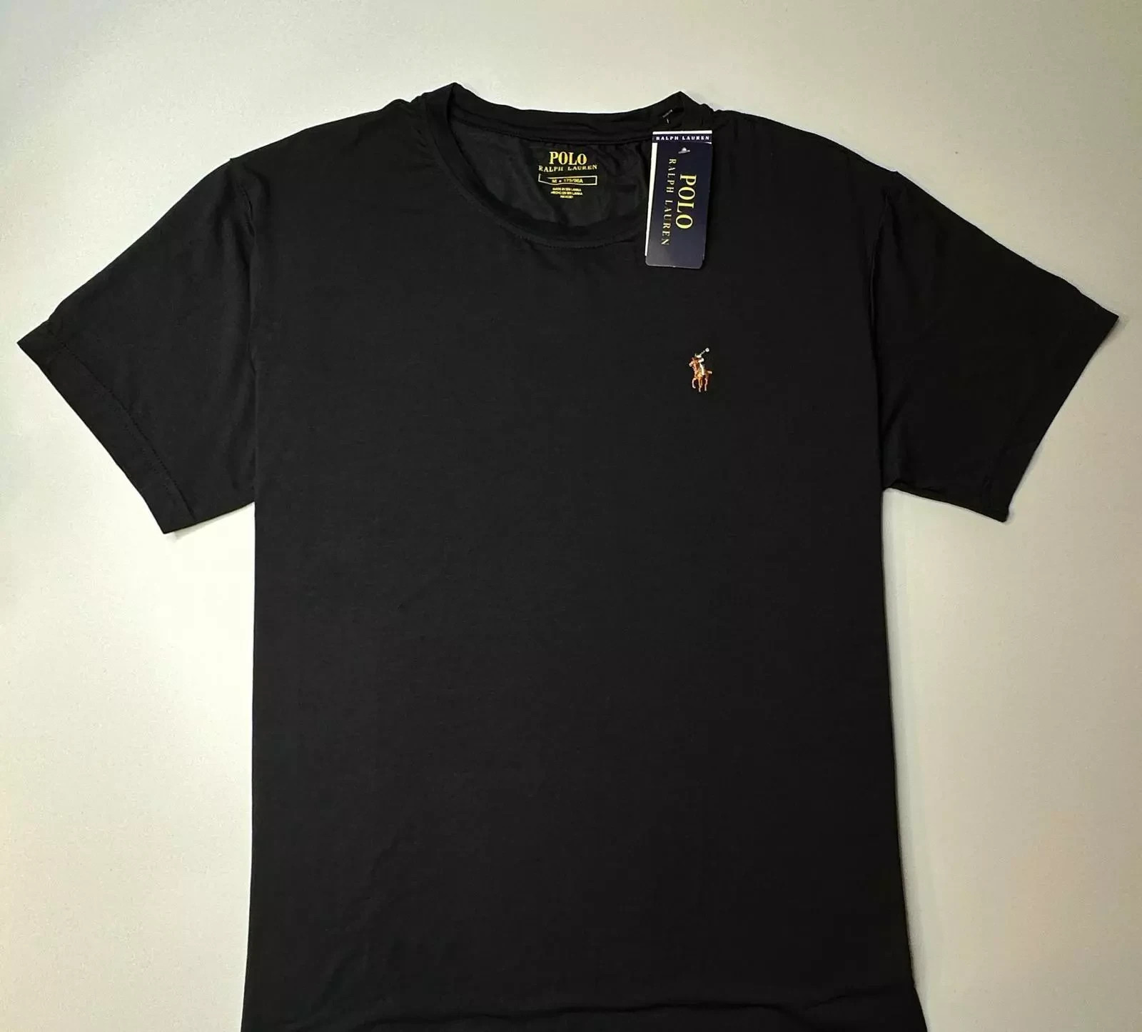 Polo Ralph Lauren Men Short Sleeve Crew Neck Tee Black Free Shipping