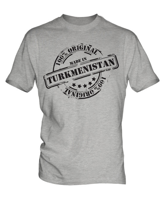 MADE IN TURKMENISTAN MENS T-SHIRT GIFT CHRISTMAS BIRTHDAY 18TH 30TH 40TH 50TH
