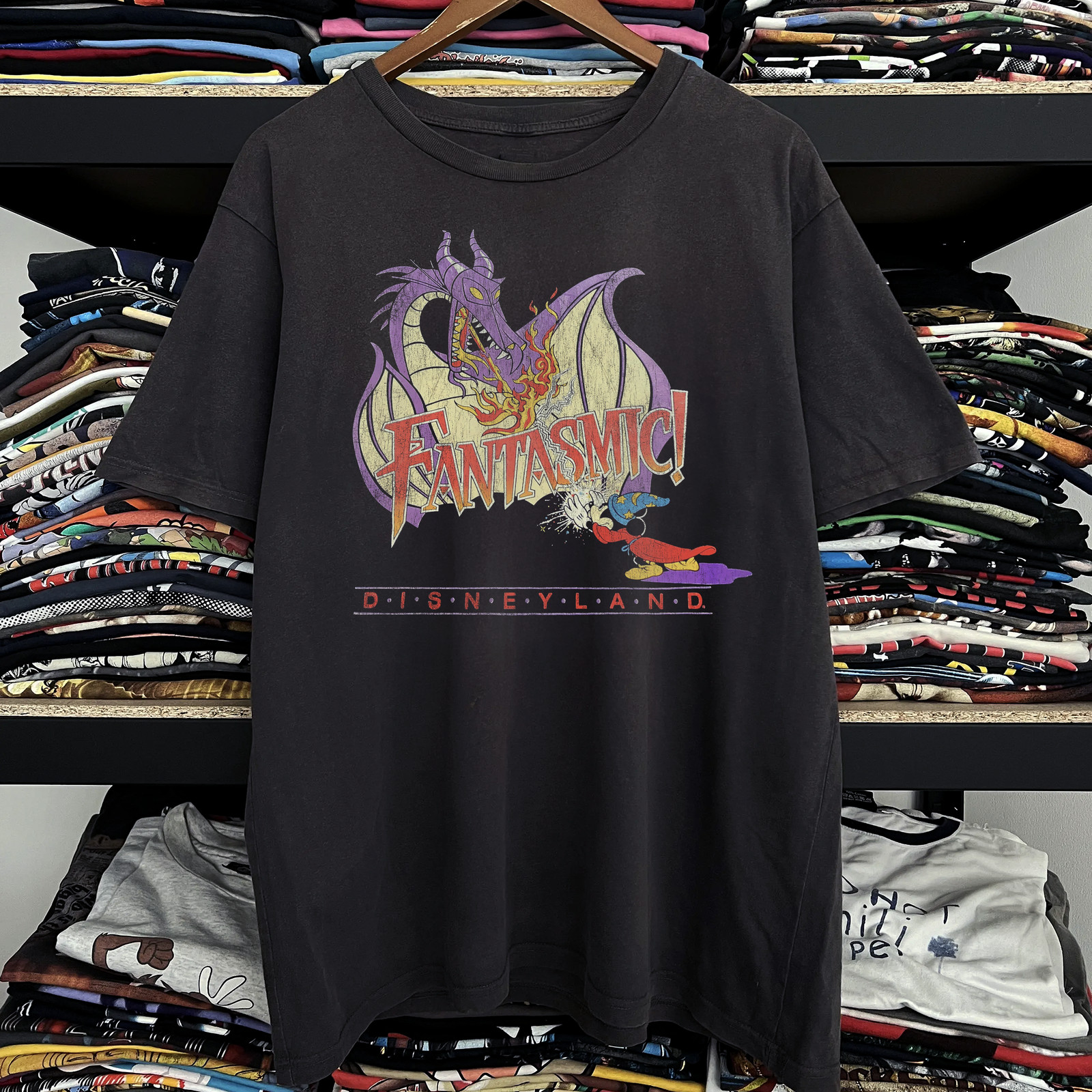 90s Fantasia ‘Fantasmic’ Disneyland Classic T-Shirt Black XXL