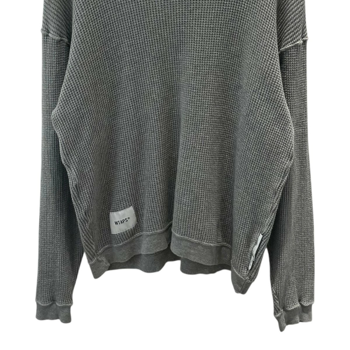 WTAPS Waffle Cut and Sew Gray Size 02 (US 8) Used Good