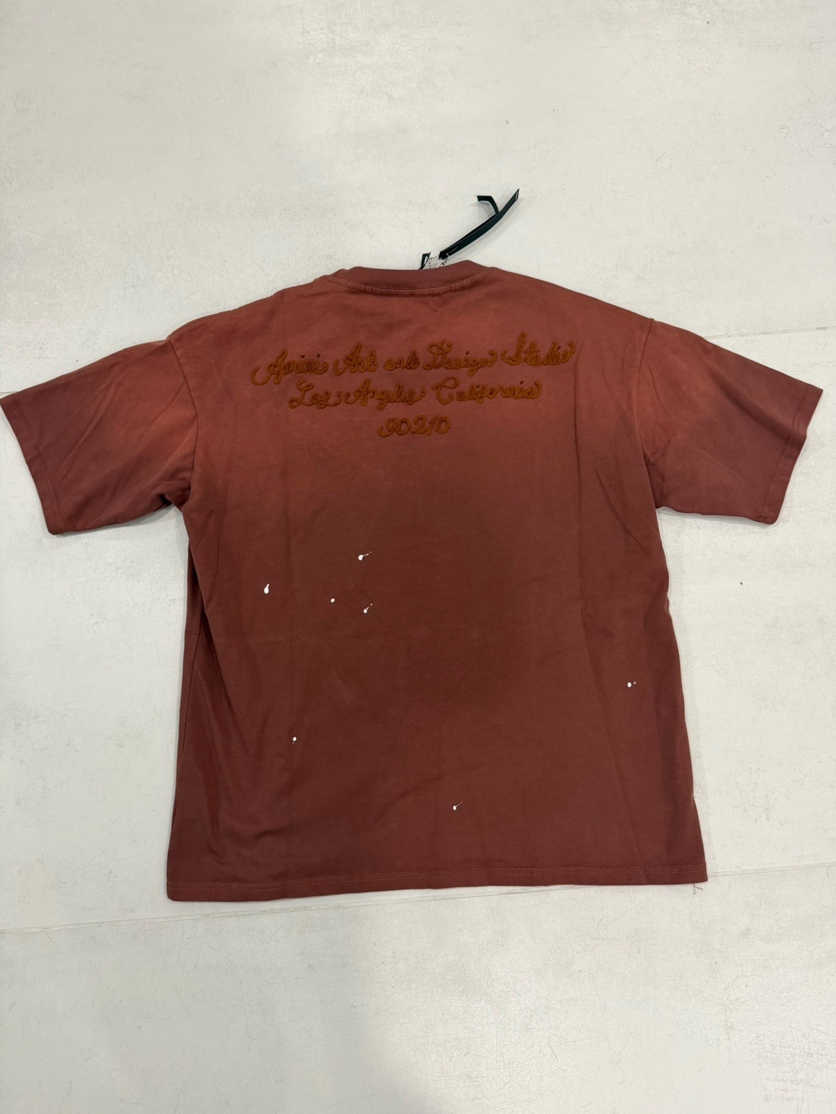 Amiri T Shirt Design Studio Embroidered Paint Splatter Oversize T-Shirt Size Med