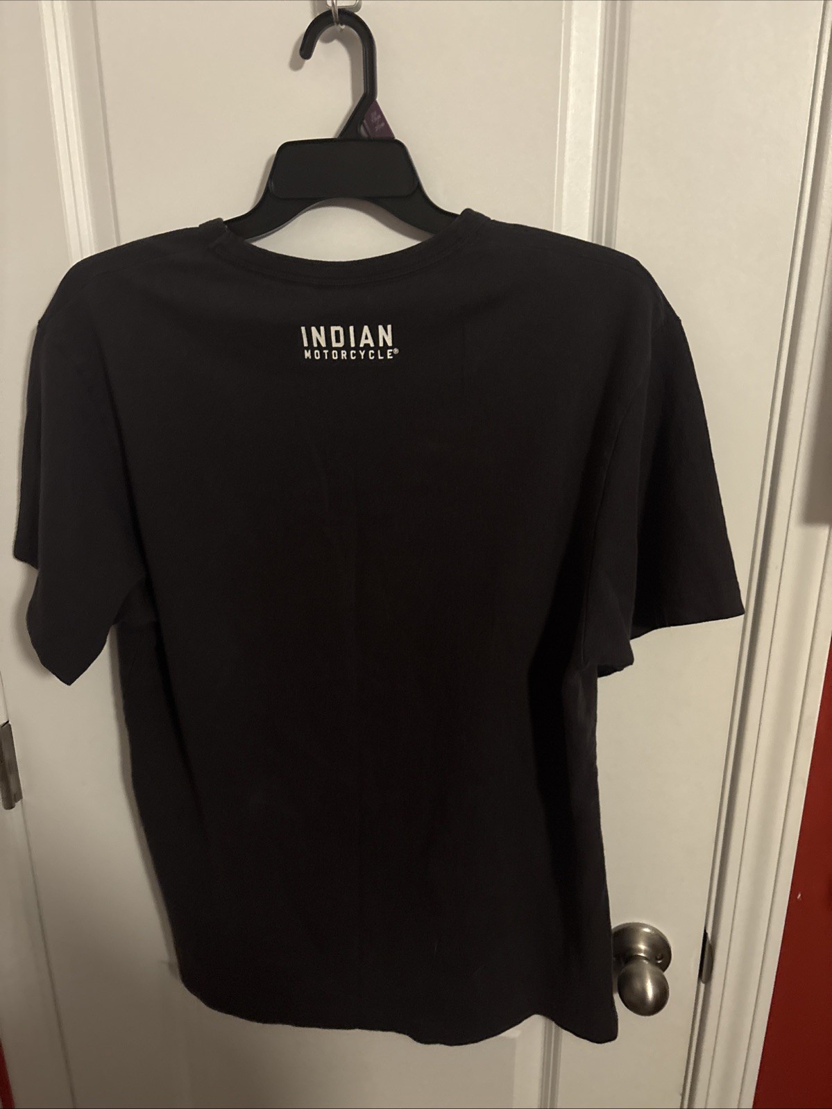 Vintage Indian Motorcycle Front Logo Print 100% Cotton Mens Large Streetwear