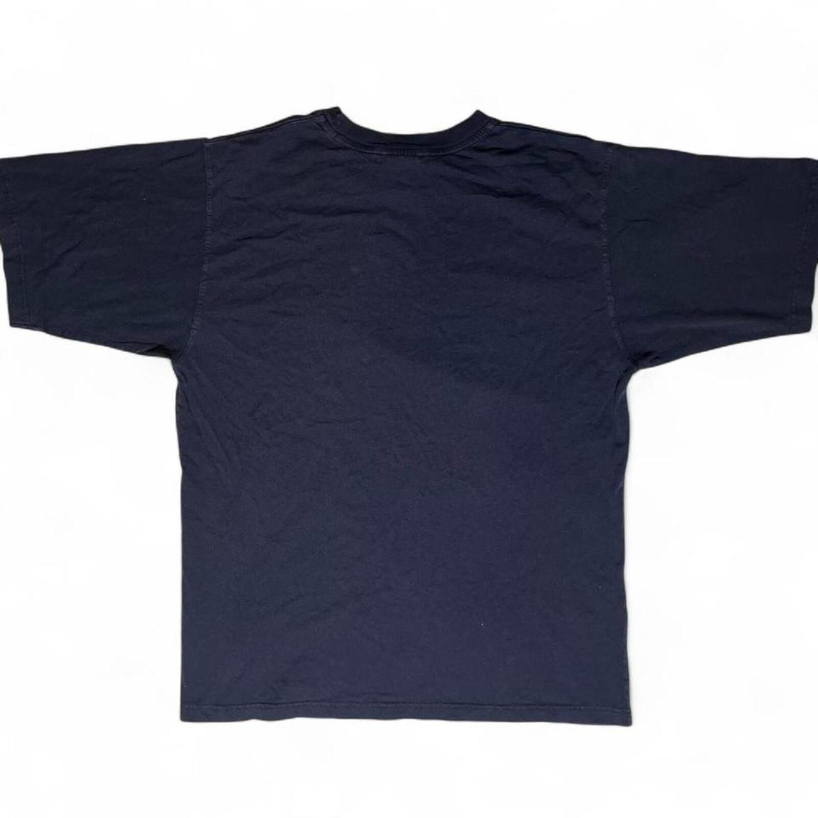 Vintage 90s Nike Tag Embroidered Swoosh T-Shirt Navy Black