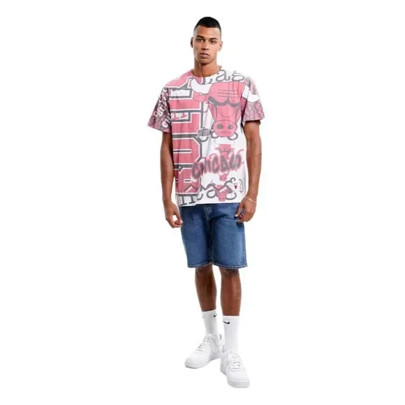 Mitchell & Ness Chicago Bulls Jumbotron 2.0 Sublimated Tee T-Shirt Men’s Medium