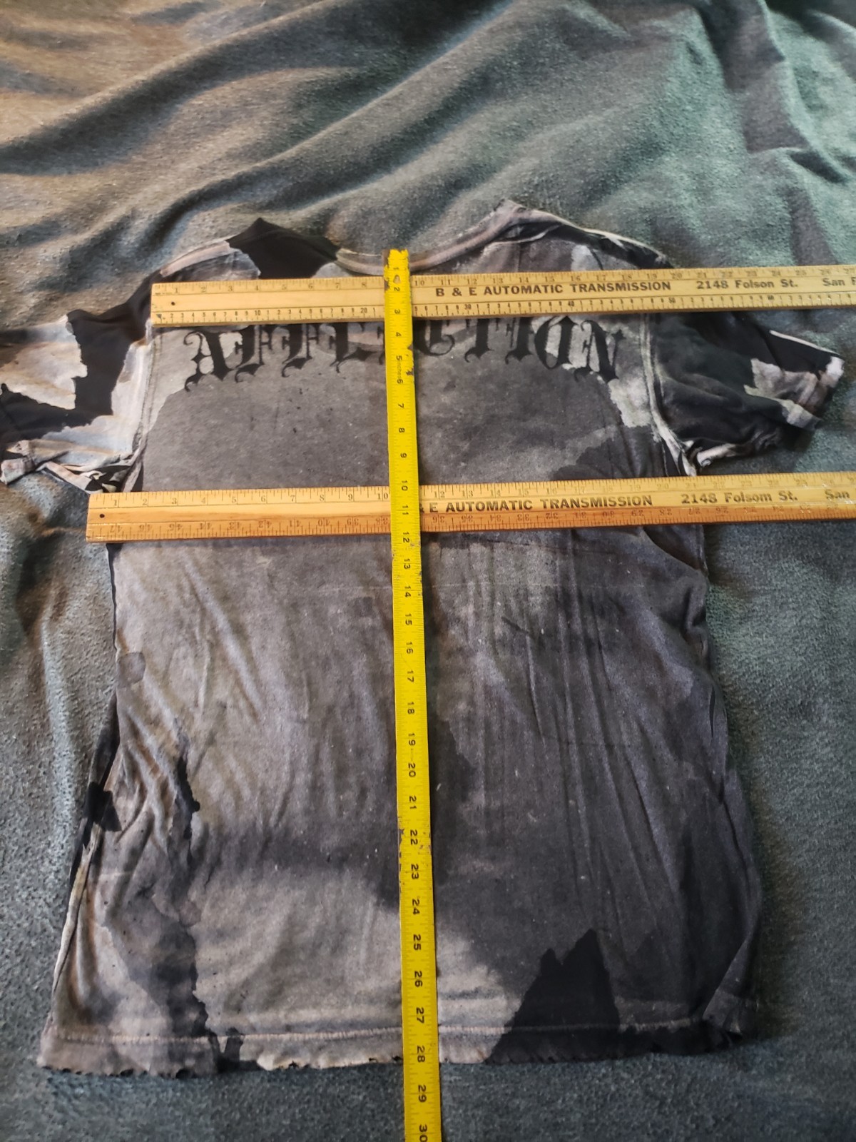 vintage XL Affliction Puppet Master t-shirt skeleton god and devil.